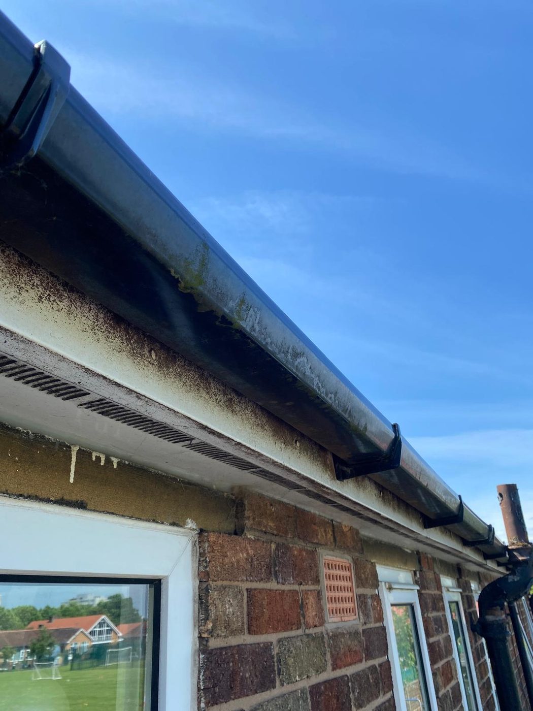 Fascia and soffit cleaning in Blackburn - before