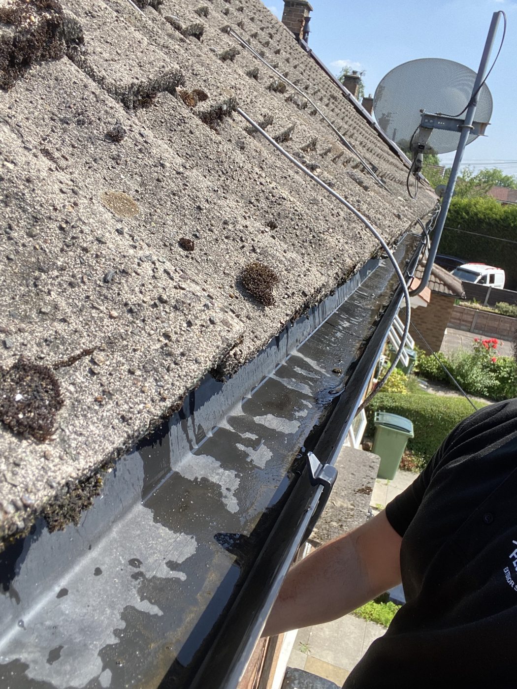 Gutter cleaning in Great Harwood - after