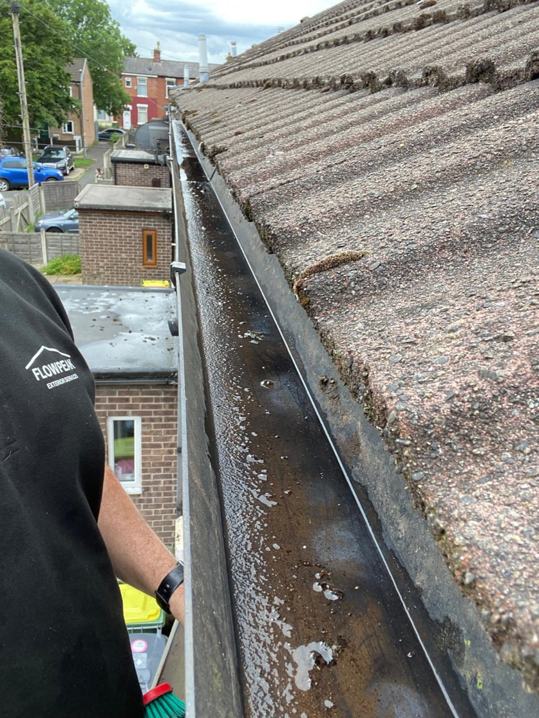 Gutter cleaning in Langho - after