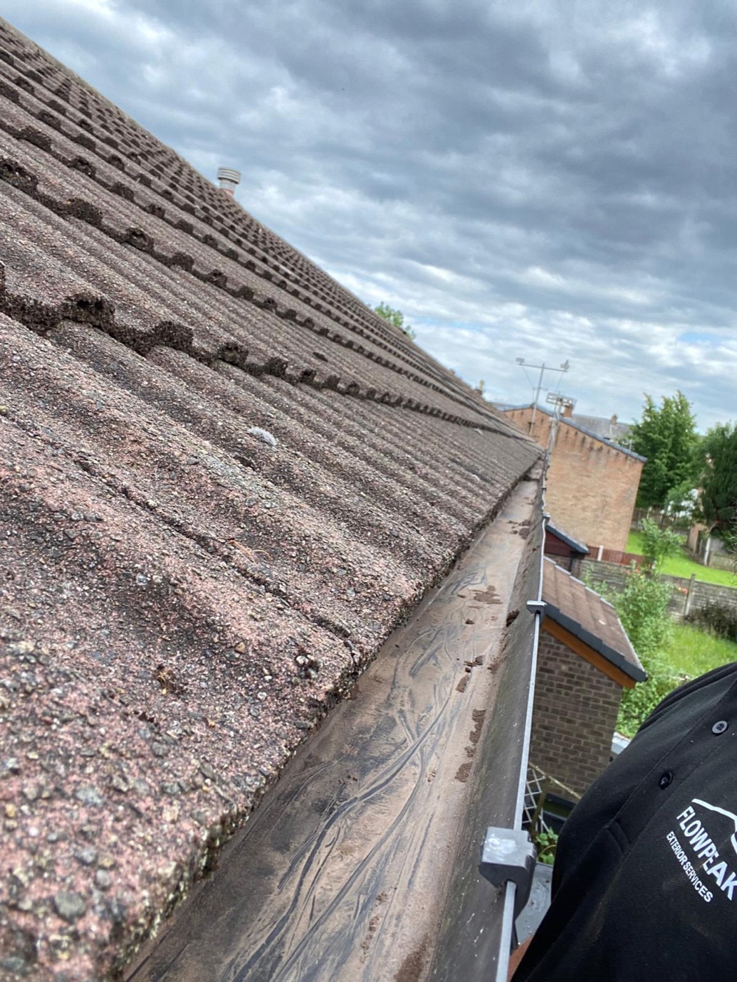 Gutter cleaning in Mellor - after