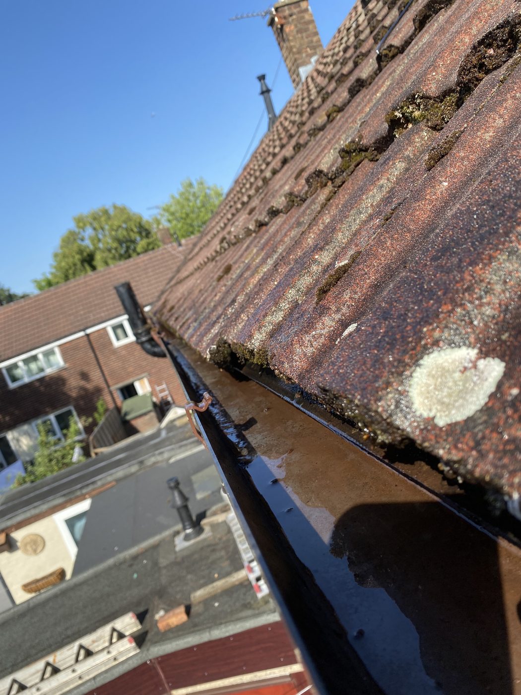 Gutter cleaning in Whalley - after